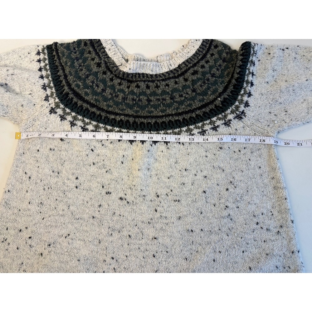 Maurices Women Cream Speckled Fair Isle Sweater Dress Green Grey Size 0 - Picture 8 of 10
